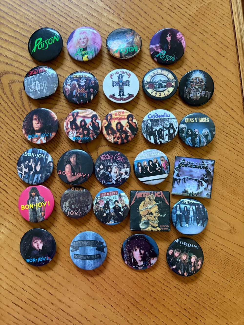28 Used Retro Rock Band buttons